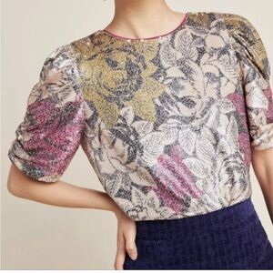 Anthropologie Sequin Top